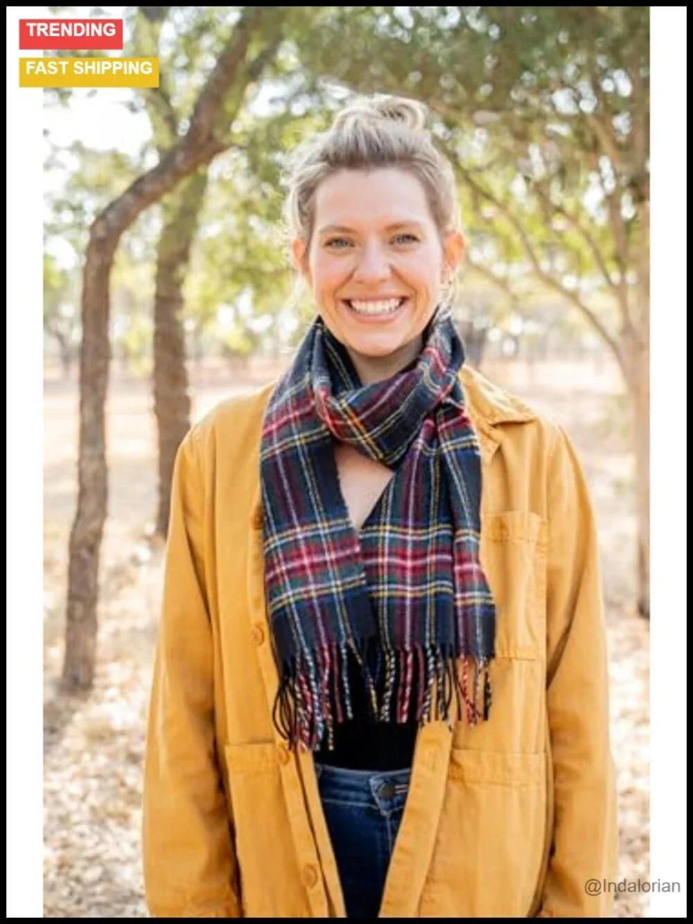 100% Lambswool Tartan Plaid Scottish Scarf - Winter Scarf for Cold Weather